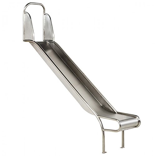 Klingl Spielgeräte Edelstahlrutsche öffentlich - DIN 1176 - Hangrutsche für Podesthöhen 100cm, 125cm, 150cm, Podesthöhe:150